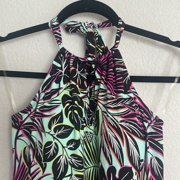 NWT Tommy Bahama high neck halter dress lively leaves M - Picture 3 of 9